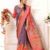 Joot Linen Saree with Weaving Border 07
