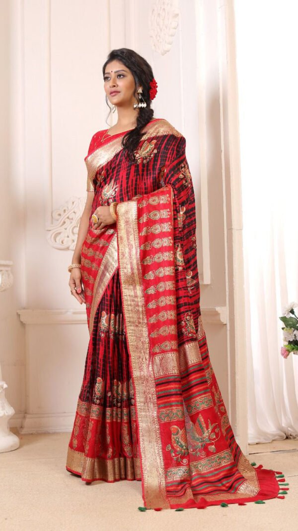 Joot Linen Saree with Weaving Border 09