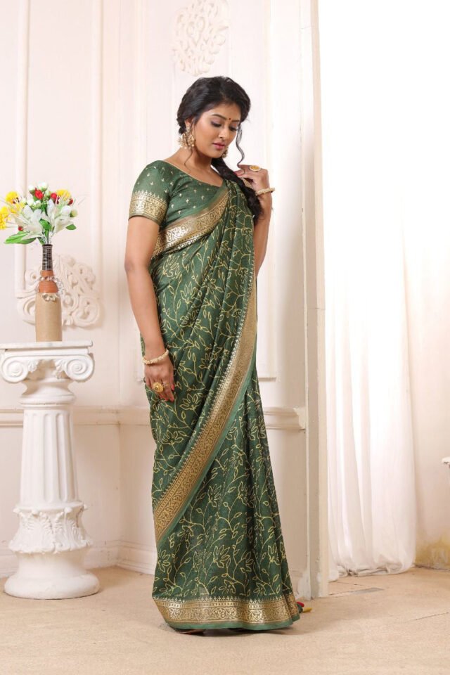 Joot Linen Saree with Weaving Border 10