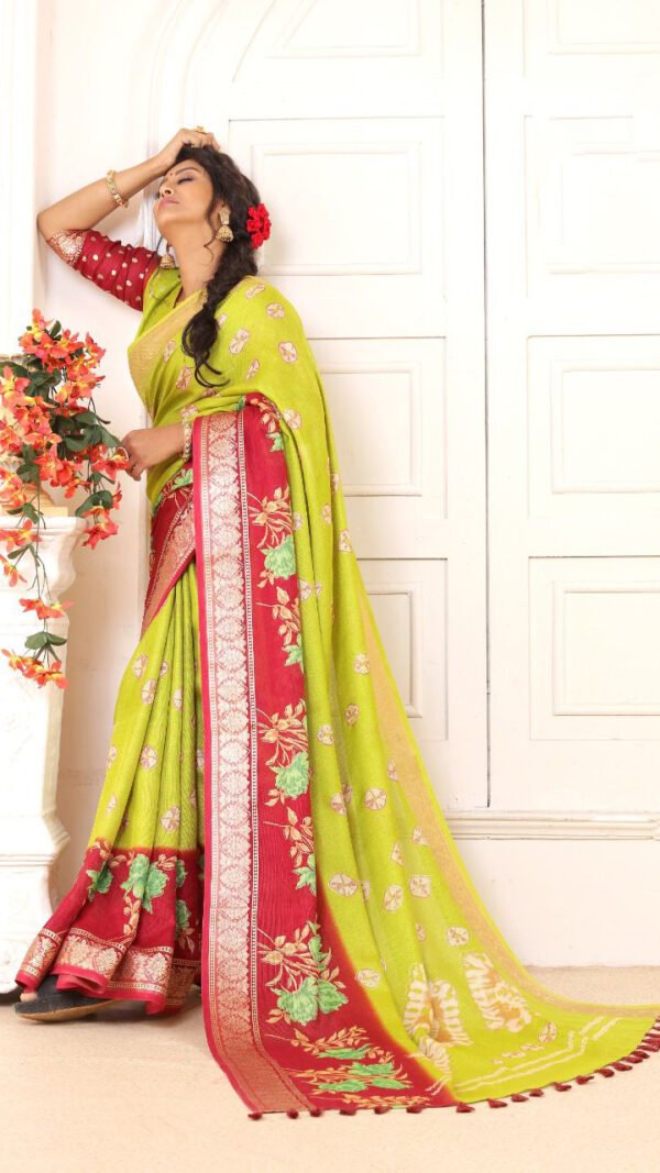 Joot Linen Saree with Weaving Border 12