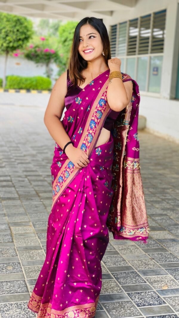 Kanchipuram Pure Silk Handloom Saree with Pure Jari 01