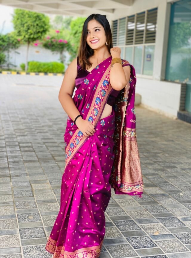 Kanchipuram Pure Silk Handloom Saree with Pure Jari 01
