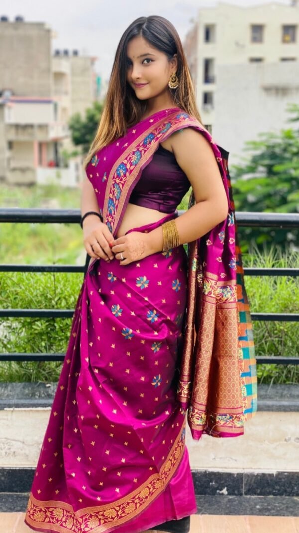 Kanchipuram Pure Silk Handloom Saree with Pure Jari 01