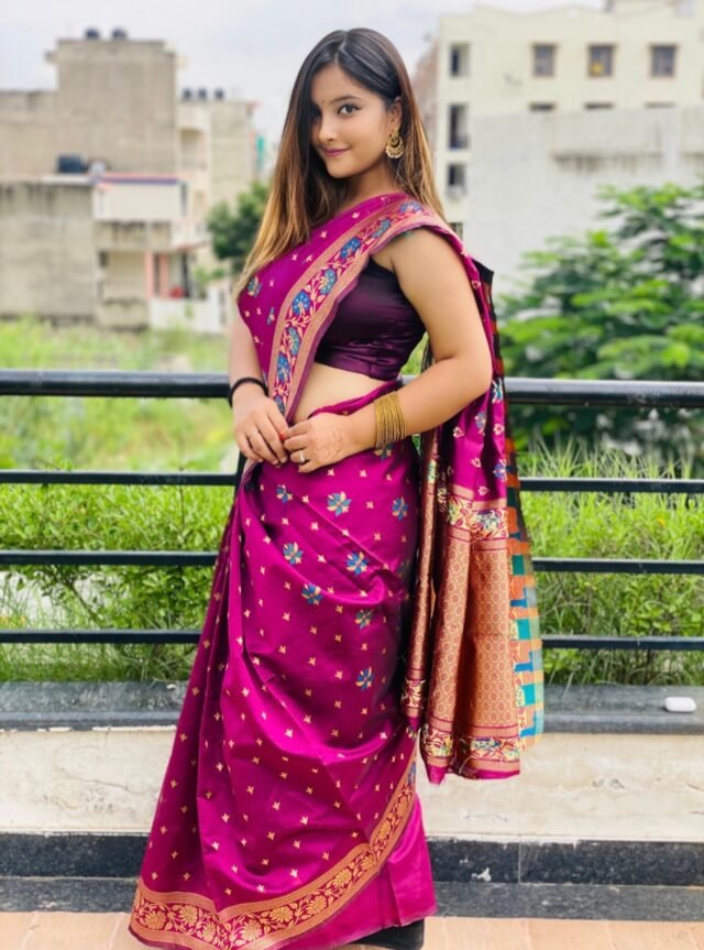 Kanchipuram Pure Silk Handloom Saree with Pure Jari 01