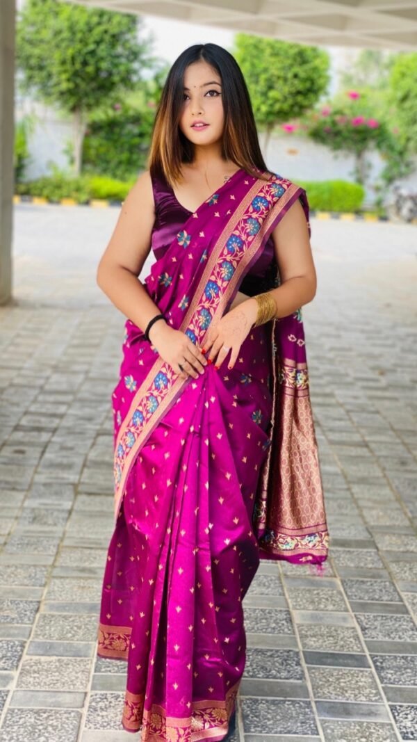 Kanchipuram Pure Silk Handloom Saree with Pure Jari 01