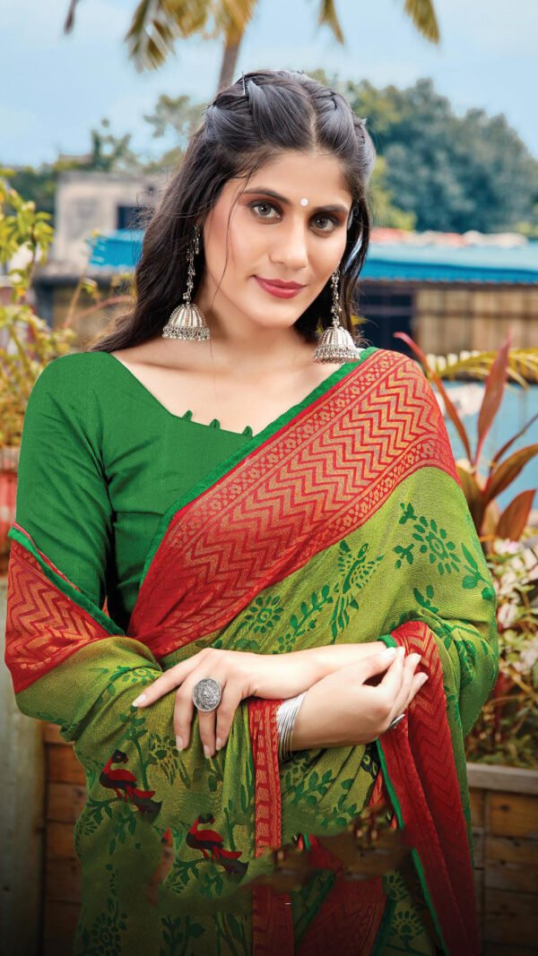 Chiffon Brasso with exclusive lace Designer Sarees  08