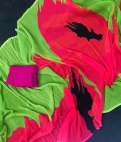 New Trendy Digital Print Soft Pure Georgette Saree 02