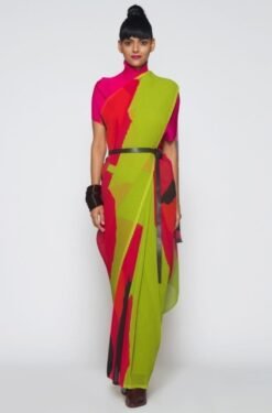 New Trendy Digital Print Soft Pure Georgette Saree 02