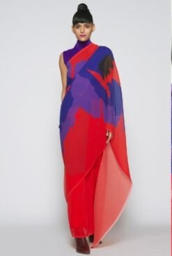 New Trendy Digital Print Soft Pure Georgette Saree 03