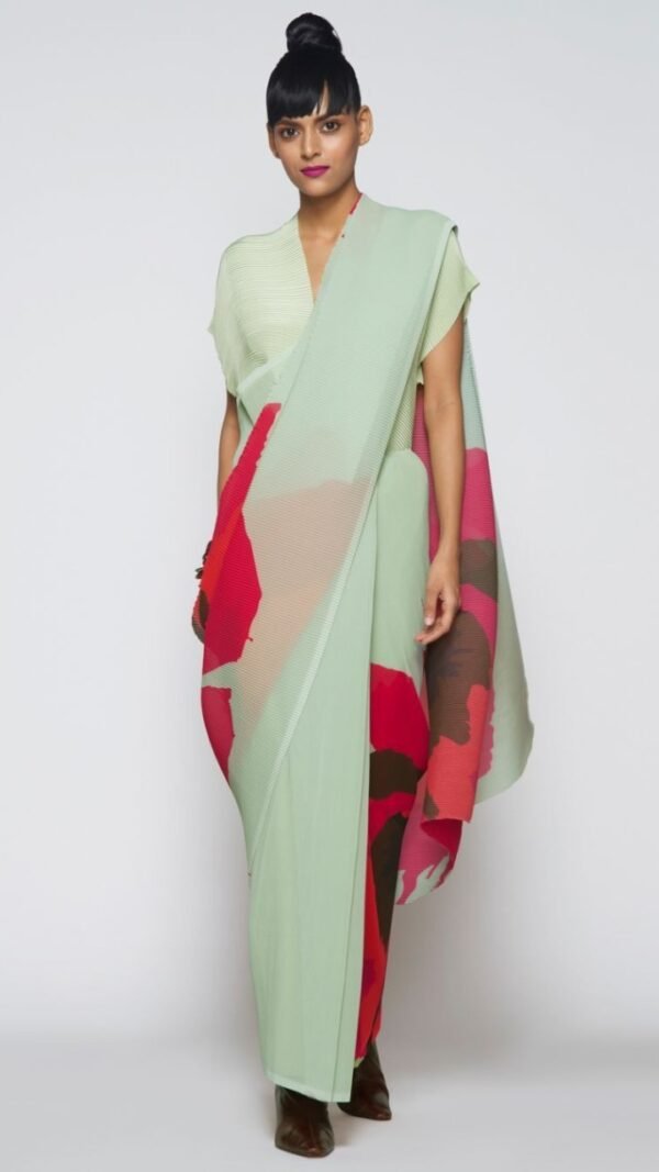 New Trendy Digital Print Soft Pure Georgette Saree 04