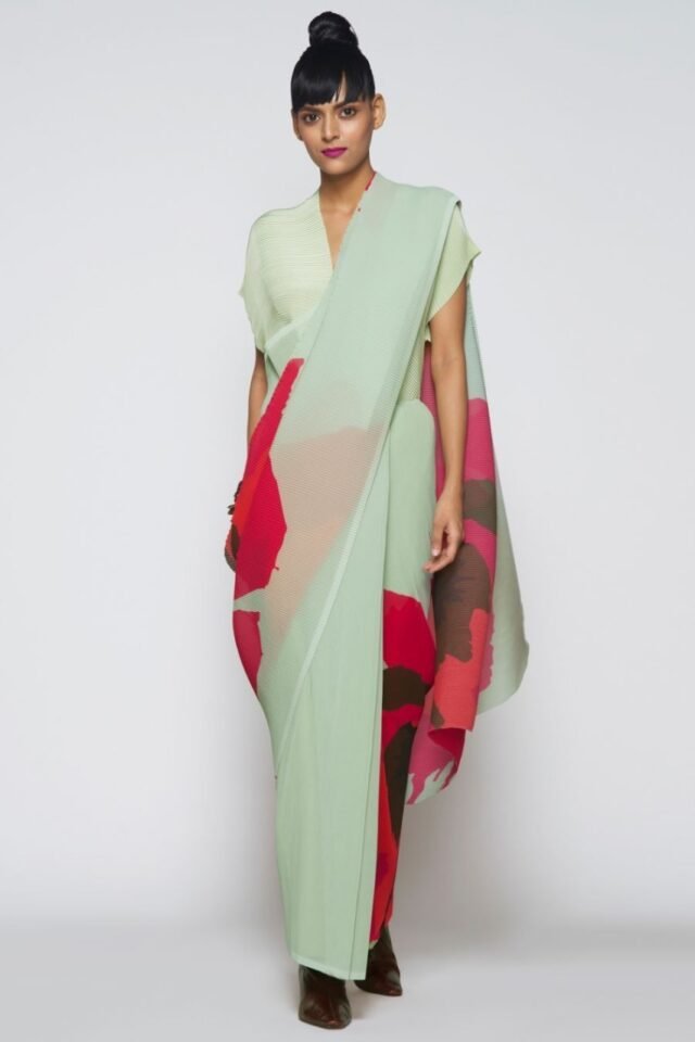 New Trendy Digital Print Soft Pure Georgette Saree 04