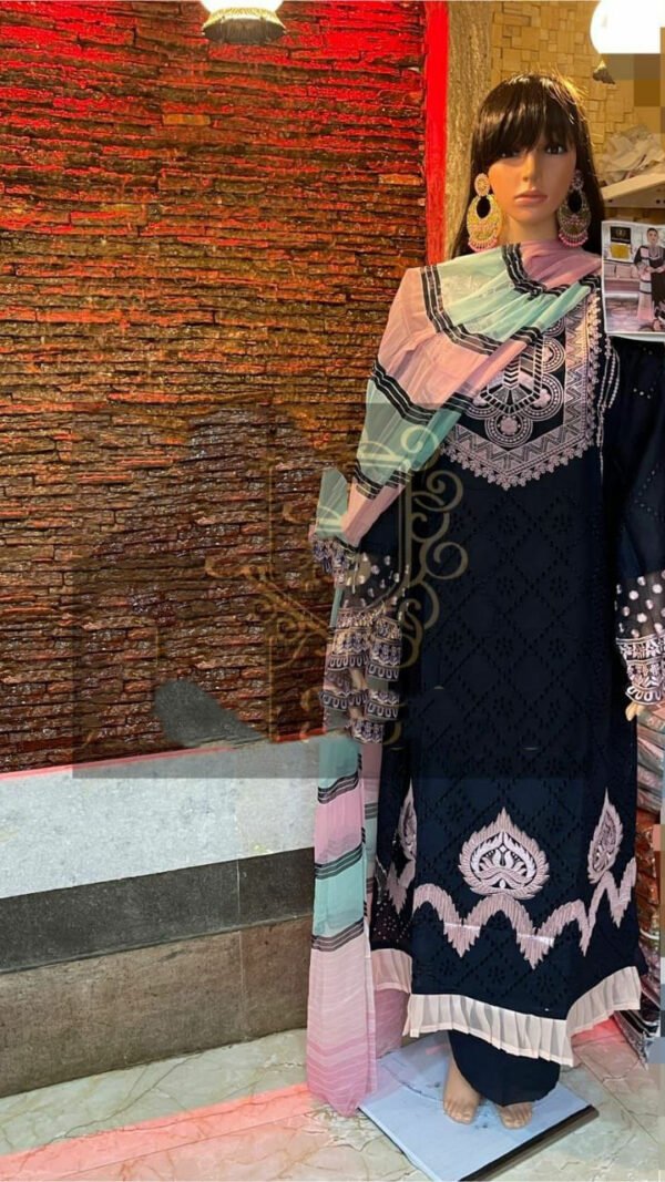 Pakistani Cotton Schiffli Work Beautiful Design