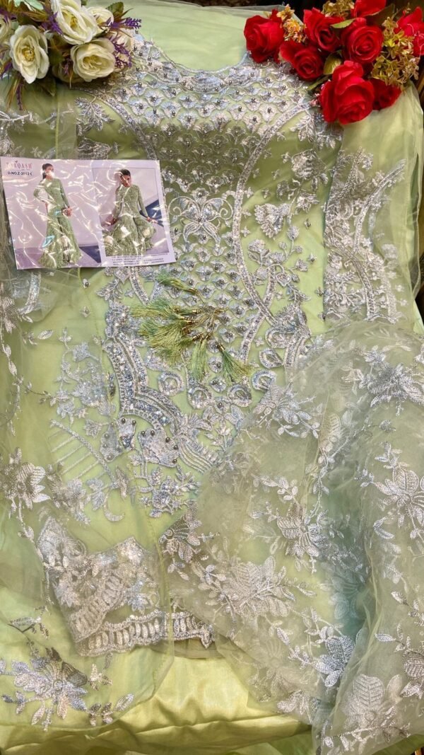 Pakistani Suits Butterfly Net Heavy Embroidered with Moti Work 04