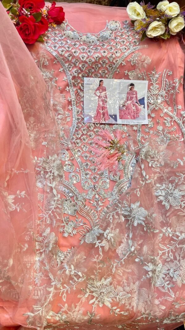 Pakistani Suits Butterfly Net Heavy Embroidered with Moti Work 03