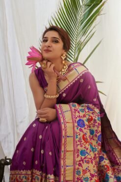 Pure Silk Paithani Beautiful Designs Saree 02