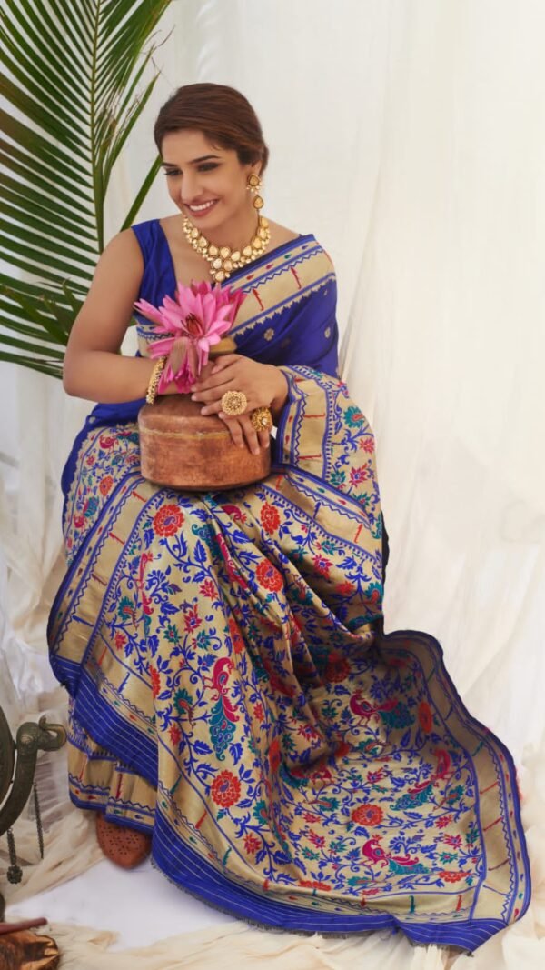 Pure Silk Paithani Beautiful Designs Saree 03