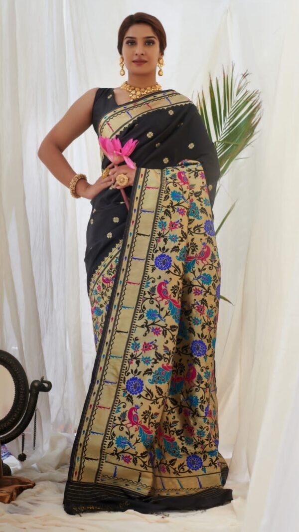 Pure Silk Paithani Beautiful Designs Saree 01
