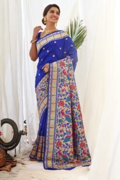 Pure Silk Paithani Beautiful Designs Saree 03
