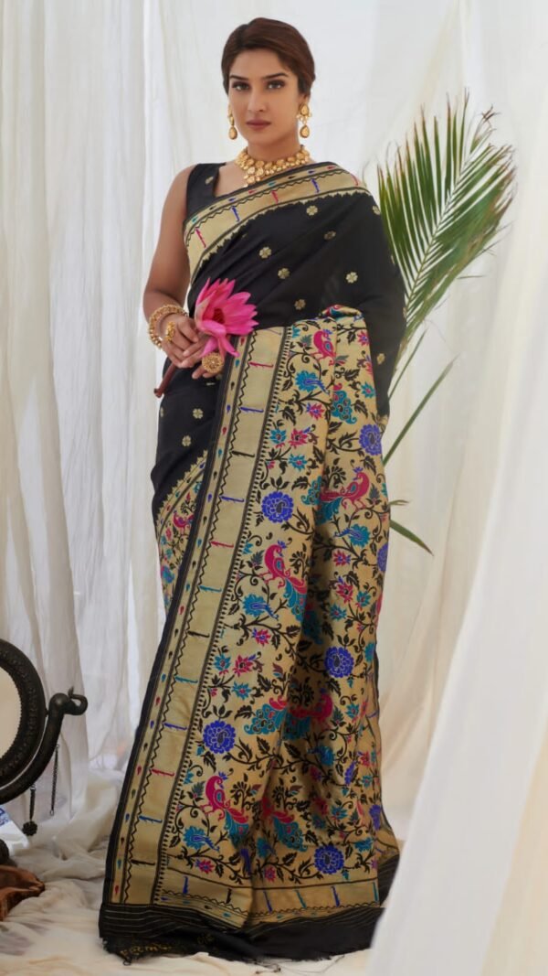 Pure Silk Paithani Beautiful Designs Saree 01