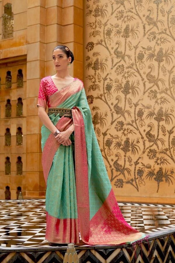 Pure Zari Weaved Base Silk Saree 06