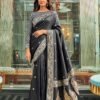 Rich Pure Silk Fabric With Dual Shade Weaving Saree 04