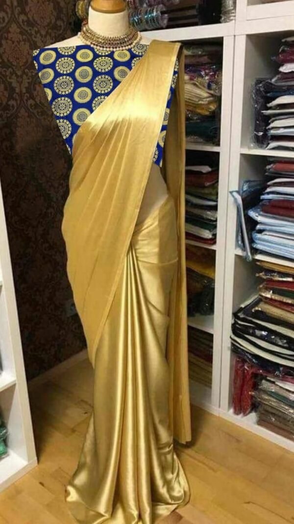 Satin Silk Saree with Fancy Matka Jacquard Silk 02