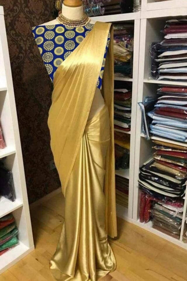 Satin Silk Saree with Fancy Matka Jacquard Silk 02