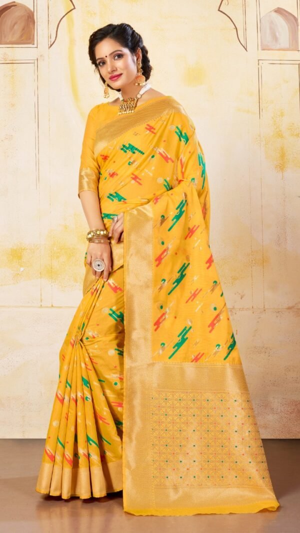 Soft Cotton with Mina Weaving Saree 02