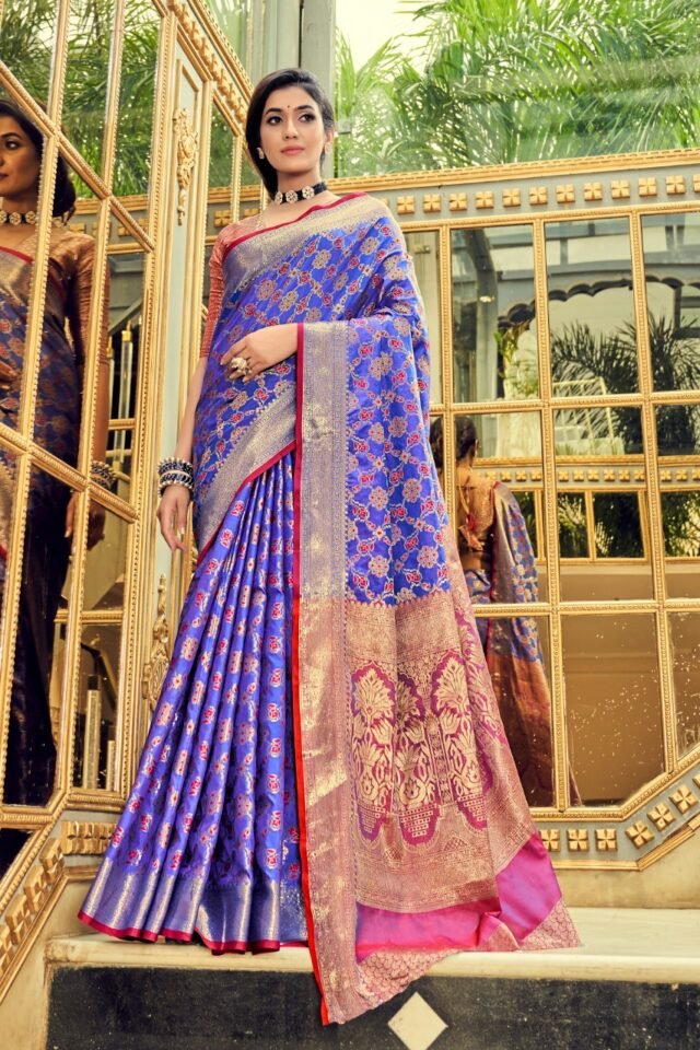 Traditional Soft Zari Weaving Silk Patola Saree 03