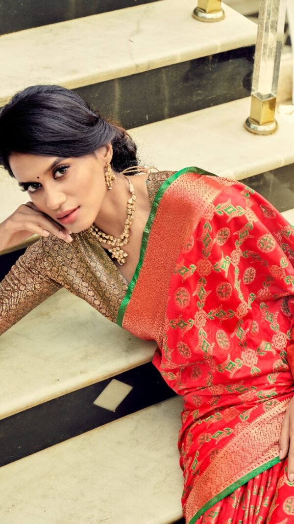 Traditional Soft Zari Weaving Silk Patola Saree 01