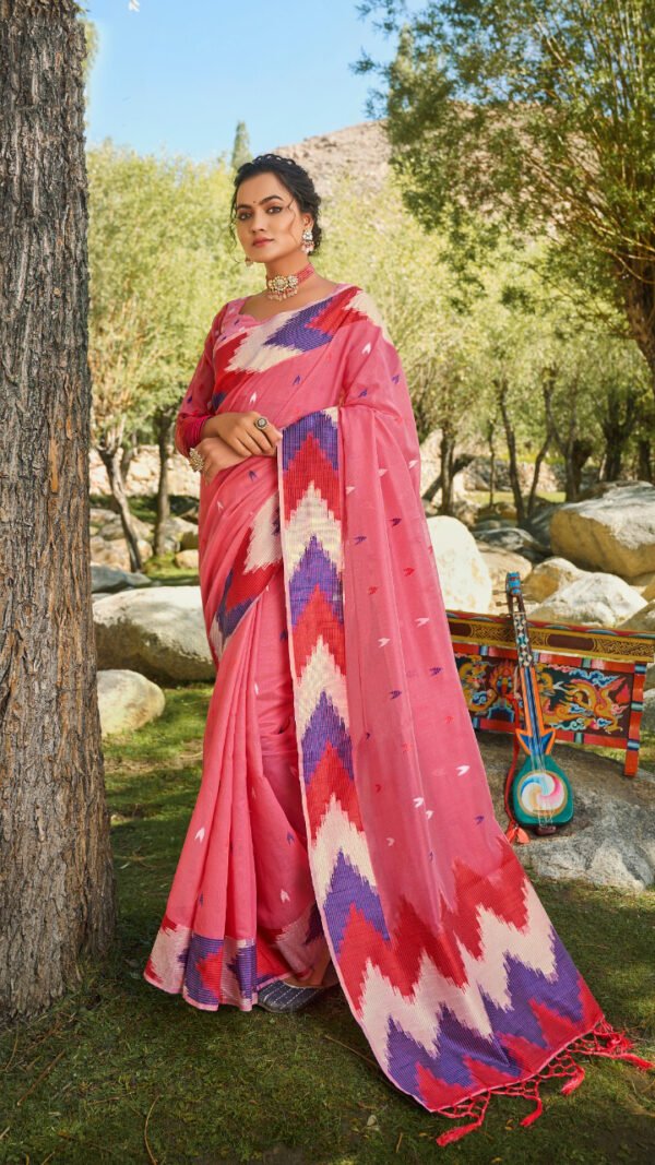 Unique Concept of Cotton with Ikkat Designer Saree 04