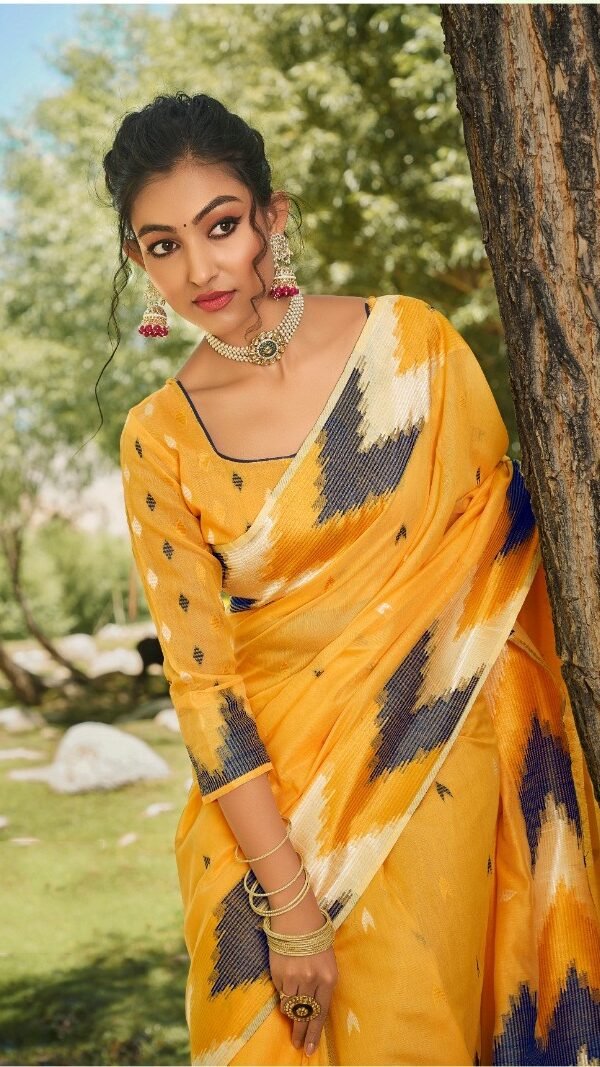 Unique Concept of Cotton with Ikkat Designer Saree 03