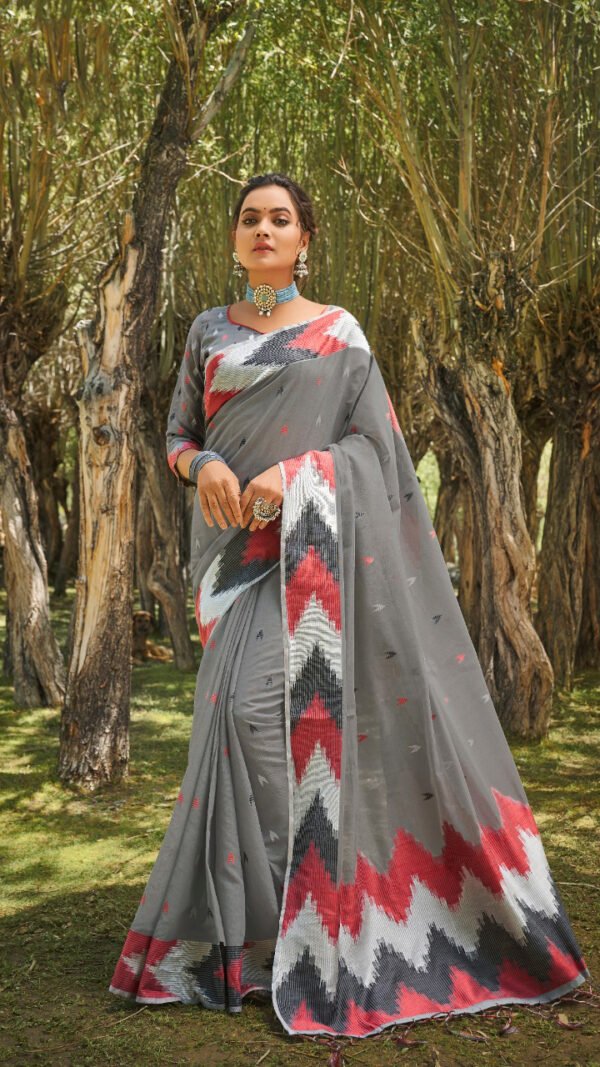 Unique Concept of Cotton with Ikkat Designer Saree 02