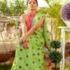 Mal Mal Chanderi With Digital Print Saree 01