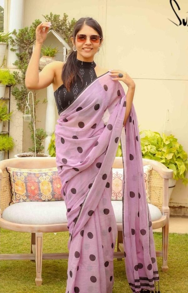 Mal Mal Chanderi With Digital Print Saree 05