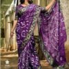 Bandhani Silk with Jacquard Waving Border Saree