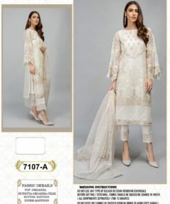 Pakistani Suits Organza with Embroidery Work 02