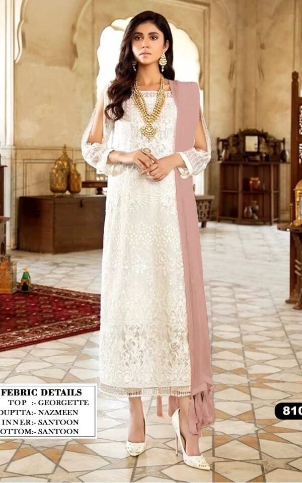 Fox Georgette with Embroidery Sequence Work Pakistani Suits 03