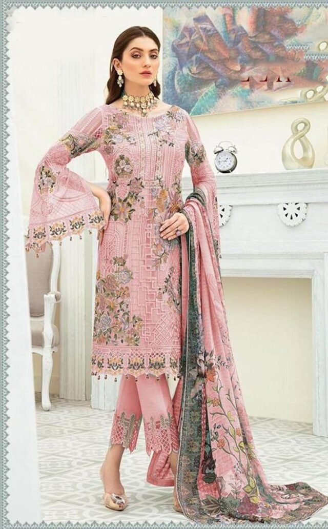 Fox Georgette Heavy Embroidered Pakistani Suits 03