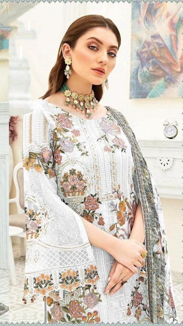 Fox Georgette Heavy Embroidered Pakistani Suits 01