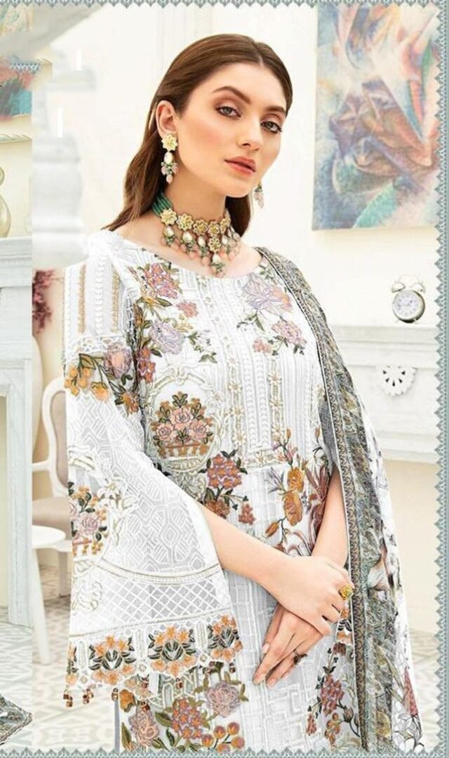 Fox Georgette Heavy Embroidered Pakistani Suits 01