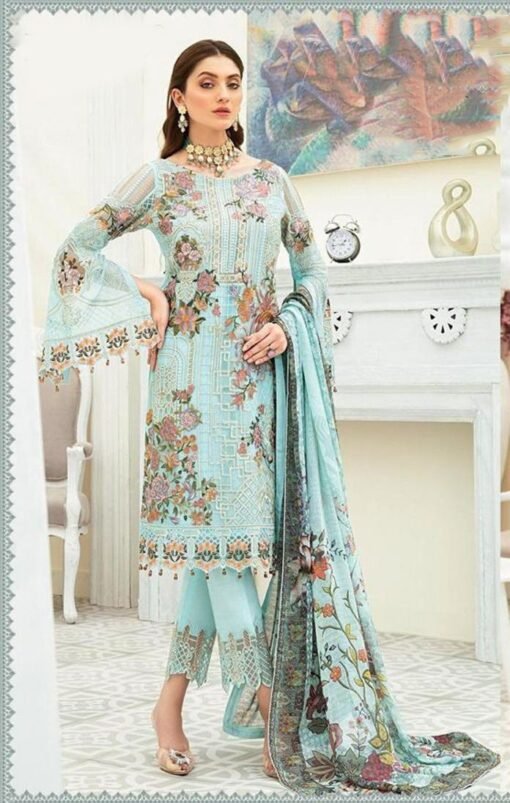 Fox Georgette Heavy Embroidered Pakistani Suits 04