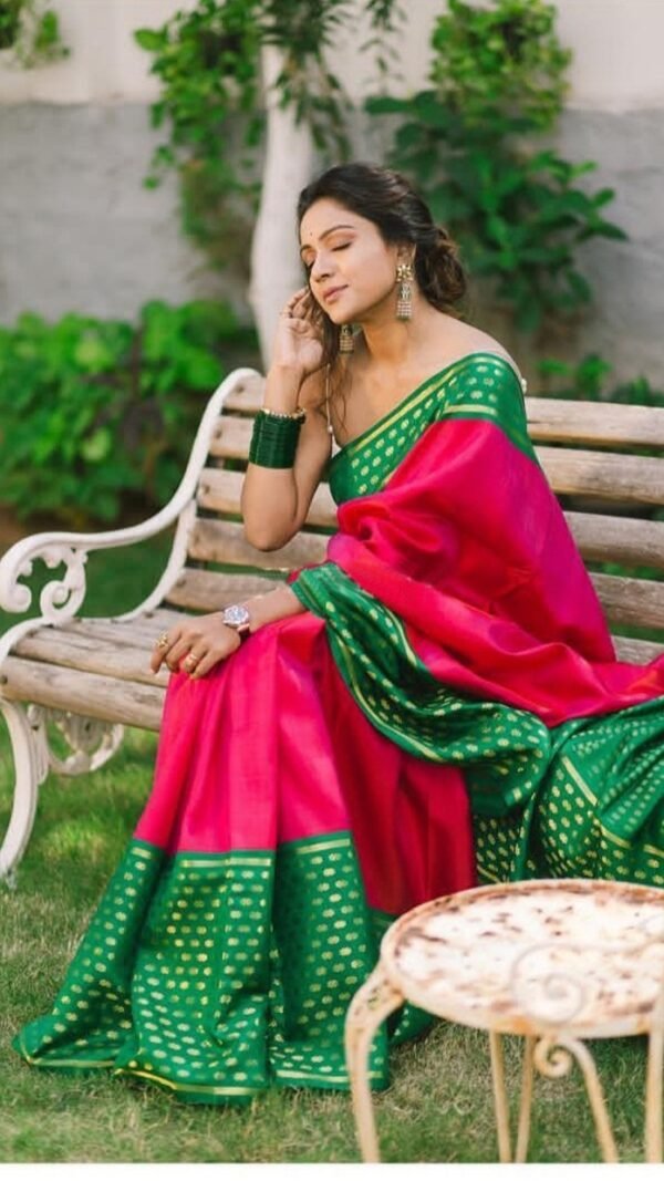 Soft Lichi Silk Saree Jacquard 01
