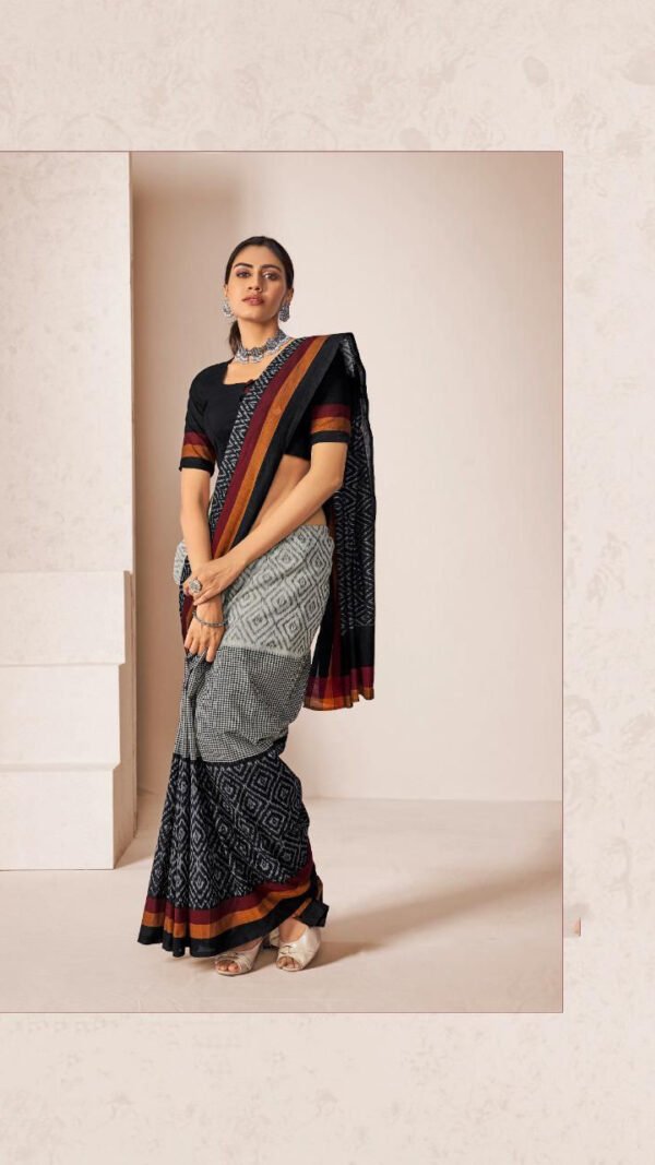 Exclusive Mul Mul Cotton Handloom Print Saree 02