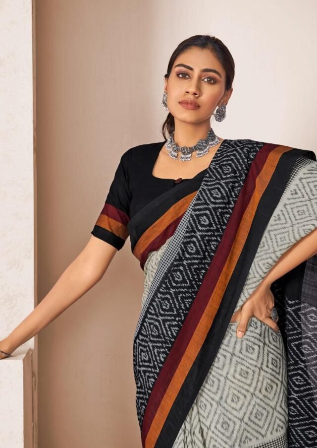 Exclusive Mul Mul Cotton Handloom Print Saree 02