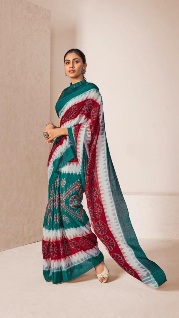 Exclusive Mul Mul Cotton Handloom Print Saree 06