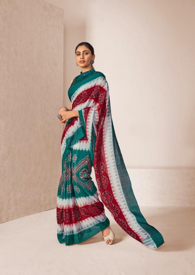 Exclusive Mul Mul Cotton Handloom Print Saree 06