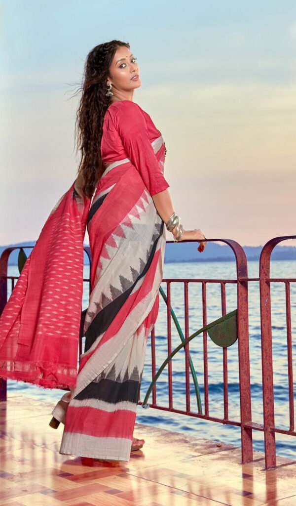 Exclusive Mul Mul Cotton Handloom Print Saree 09