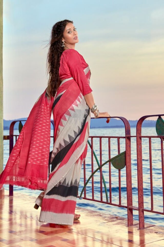 Exclusive Mul Mul Cotton Handloom Print Saree 09