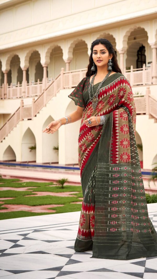 Exclusive Mul Mul Cotton Handloom Print Saree 14
